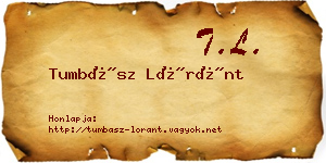 Tumbász Lóránt névjegykártya